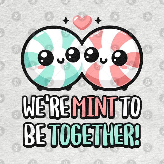 We're Mint To Be Together! Cute Breath Mint Pun by Cute And Punny